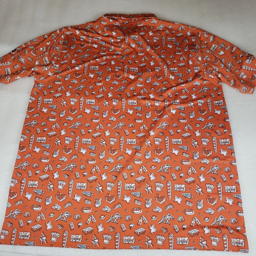 NWT Waggle Men's 2XL Texas Game Day Football Golf Party Tailgate Polo Shirt Rare - Picture 11 of 11
